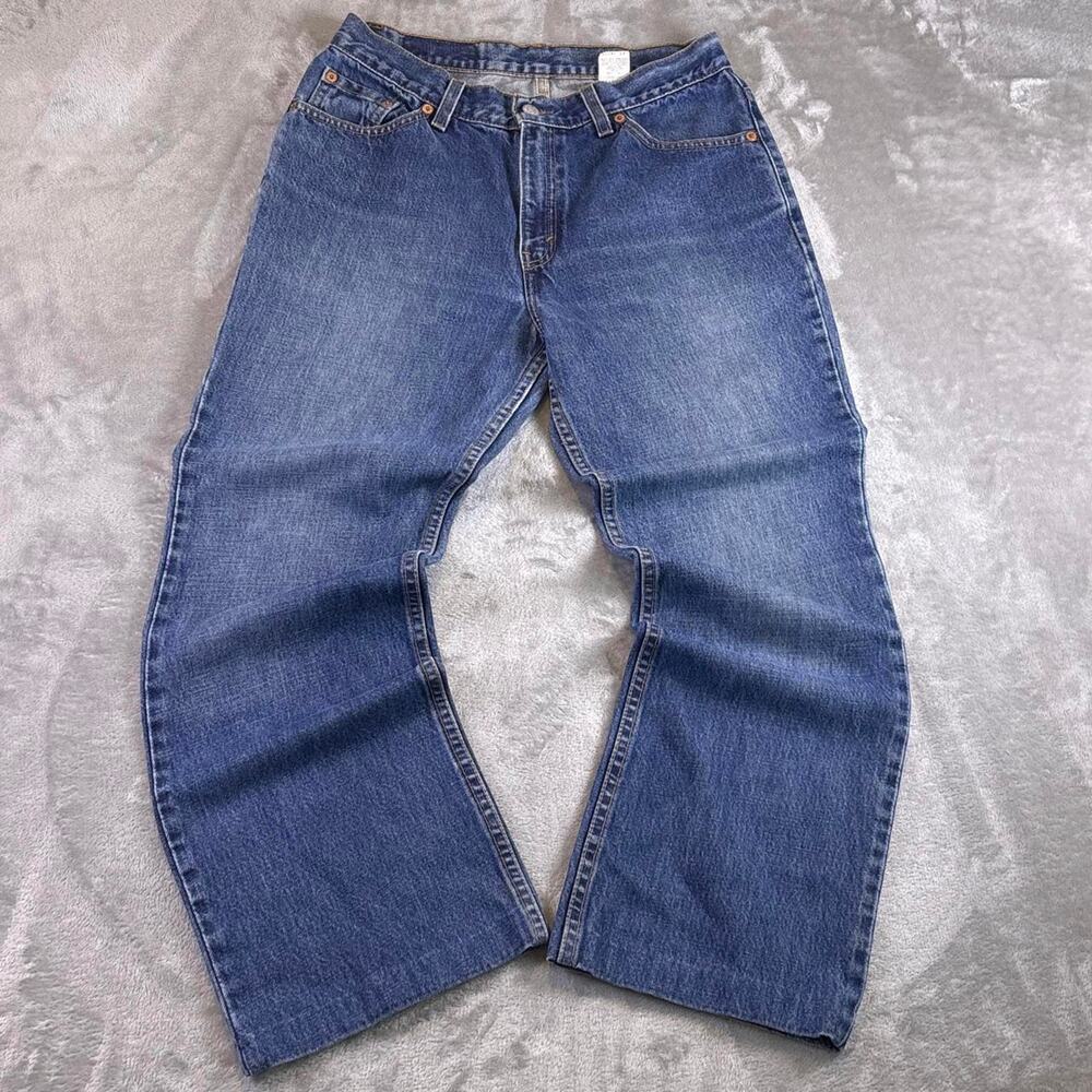 Vintage Levi’s 517 Boot Cut Jeans USA Made Denim 30x27 Reworked Hem